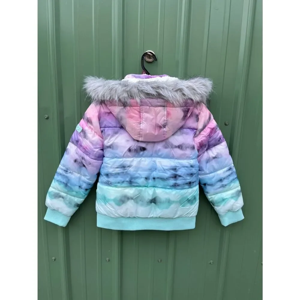 Girls Justice Matte Puffer Bomber Coat Size S